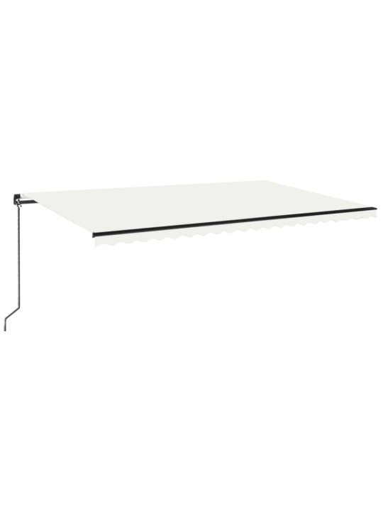 Izvelkama markīze ar led, 500x350 cm, krēmkrāsas