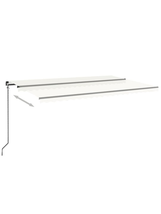 Izvelkama markīze ar led, 500x350 cm, krēmkrāsas