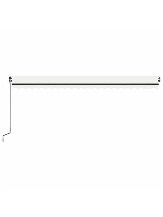 Izvelkama markīze ar led, 500x350 cm, krēmkrāsas