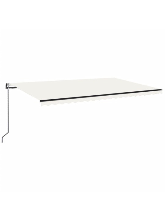 Markīze ar led un vēja sensoru, 500x350 cm, krēmkrāsas
