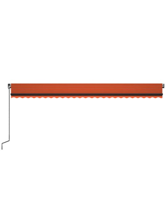 Izvelkama markīze, 600x350 cm, oranža un brūna
