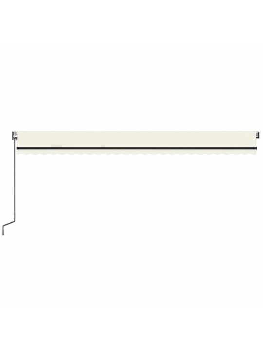 Izvelkama markīze ar led un vēja sensoru, krēmkrāsas, 600x350cm