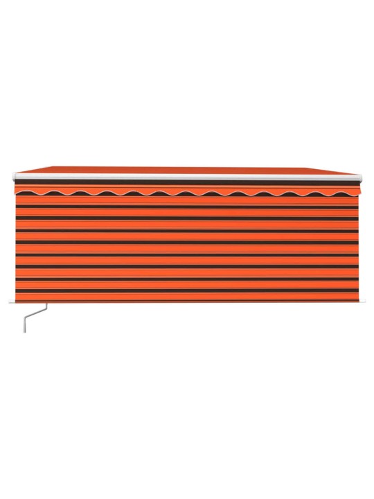 Izvelkama markīze ar žalūziju, 3x2,5m, manuāla, oranža un brūna