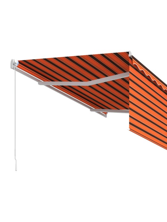 Izvelkama markīze ar žalūziju, 3x2,5m, manuāla, oranža un brūna