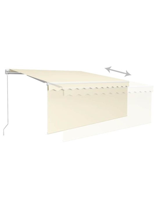 Izvelkama markīze ar žalūziju, led, 3x2,5m, manuāla, krēmkrāsas