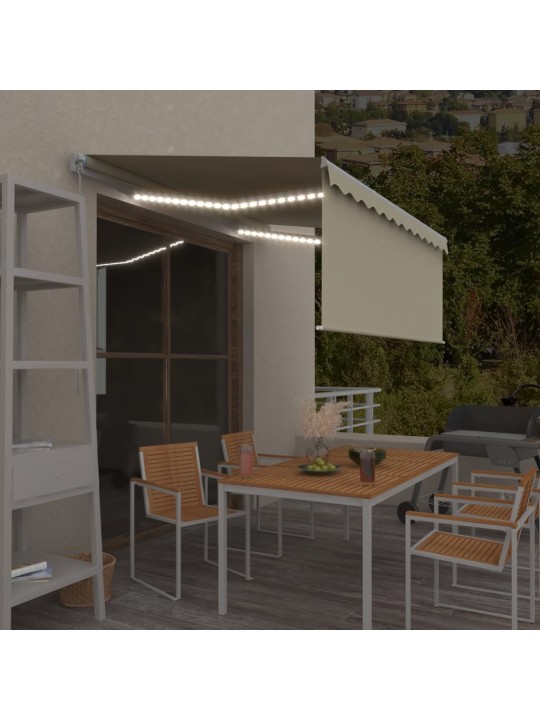 Izvelkama markīze ar žalūziju, led, 3x2,5m, manuāla, krēmkrāsas