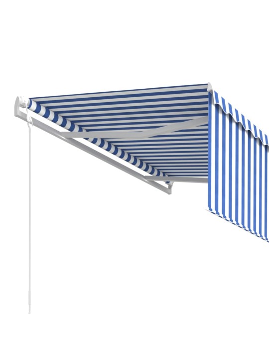 Izvelkama markīze ar žalūziju, 3x2,5 m, automātiska, zili balta