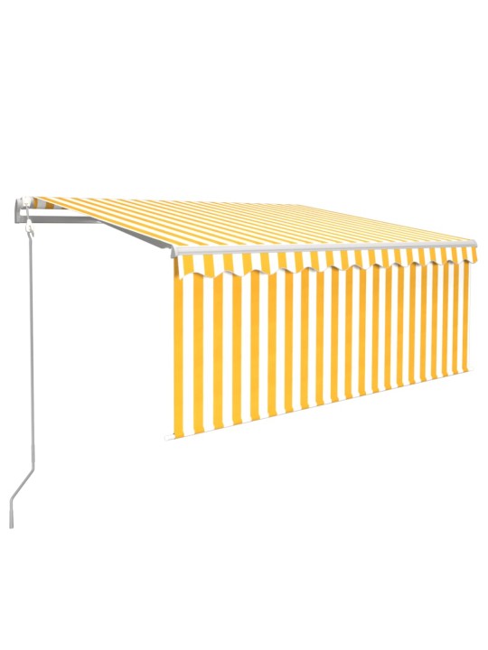 Izvelkama markīze ar žalūziju, 3x2,5 m, dzelteni balta
