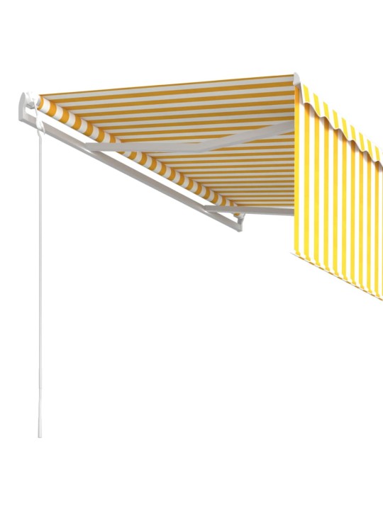 Izvelkama markīze ar žalūziju, 3x2,5 m, dzelteni balta