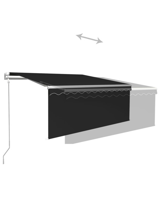 Izvelkama markīze ar žalūziju, 3x2,5 m, automātiska, pelēka