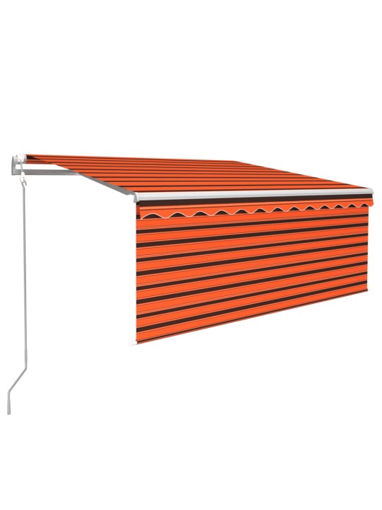 Izvelkama markīze ar žalūziju, 3x2,5 m, oranža un brūna