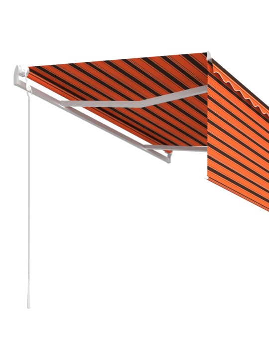 Izvelkama markīze ar žalūziju, 3x2,5 m, oranža un brūna