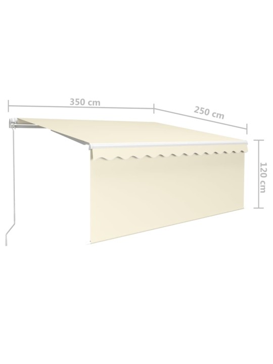 Izvelkama markīze ar žalūziju, 3,5x2,5 m, manuāla, krēmkrāsas