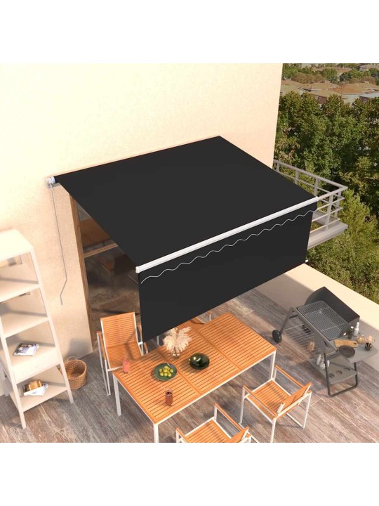 Izvelkama markīze ar žalūziju, 3,5x2,5 m, manuāla, pelēka