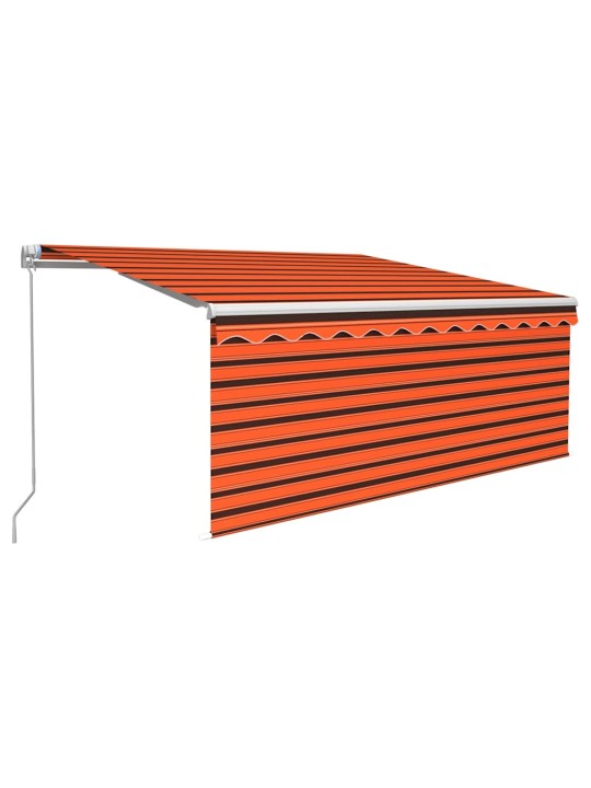 Izvelkama markīze ar žalūziju, 3,5x2,5 m, manuāla, oranži brūna