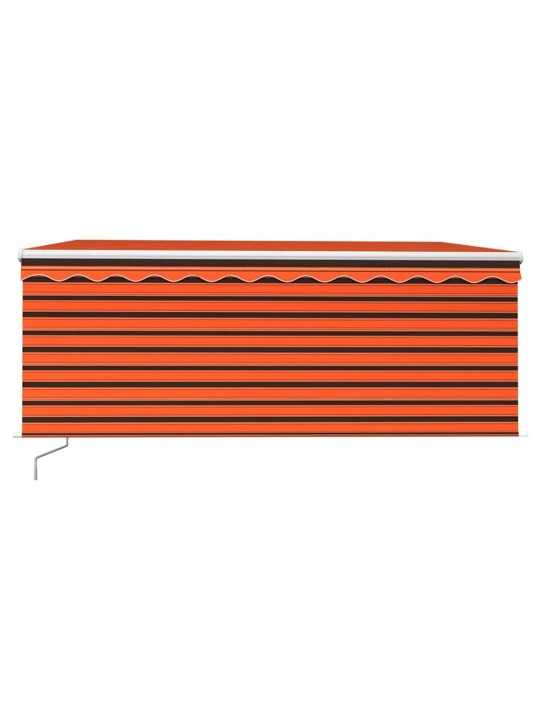 Izvelkama markīze ar žalūziju, 3,5x2,5 m, manuāla, oranži brūna