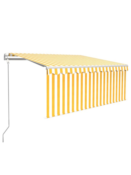 Izvelkama markīze ar žalūziju, 3,5x2,5 m, dzeltenbalta