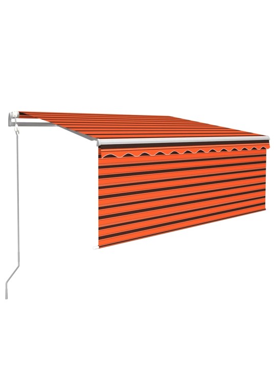 Izvelkama markīze ar žalūziju, 3,5x2,5 m, oranži brūna