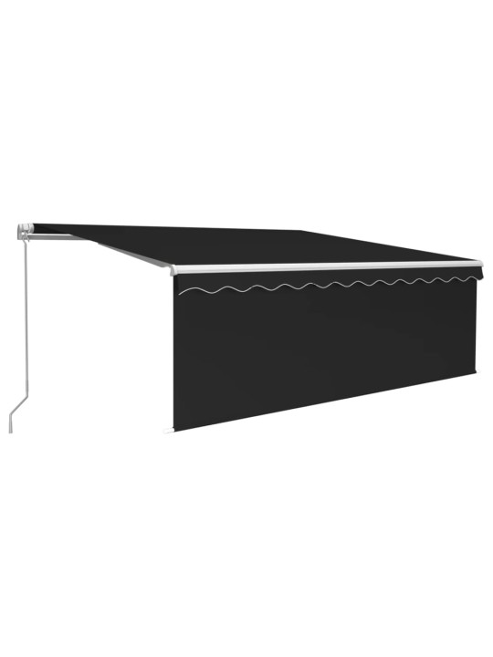 Izvelkama markīze ar žalūziju, 4x3 m, manuāla, antracītpelēka