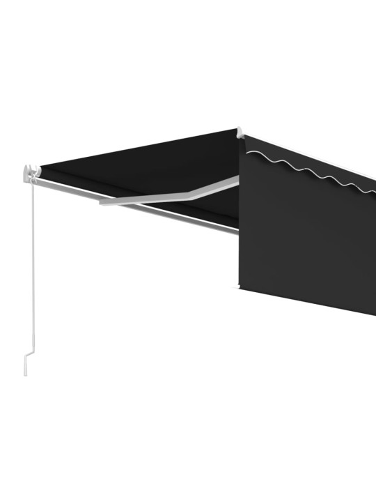 Izvelkama markīze ar žalūziju, 4x3 m, manuāla, antracītpelēka
