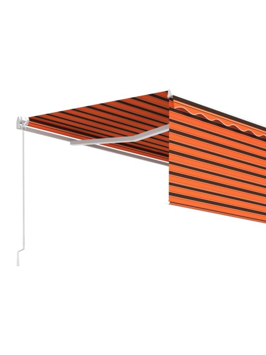 Izvelkama markīze ar žalūziju, 4x3 m, manuāla, oranži brūna