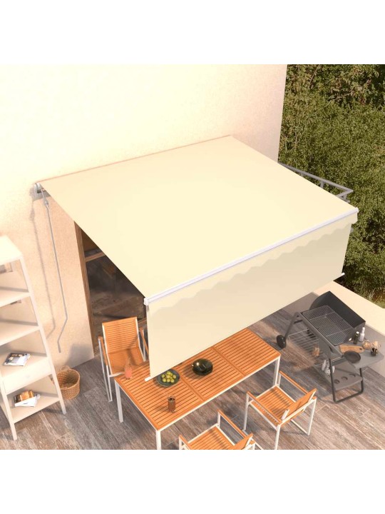 Izvelkama markīze ar žalūziju, 4x3 m, automātiska, krēmkrāsas