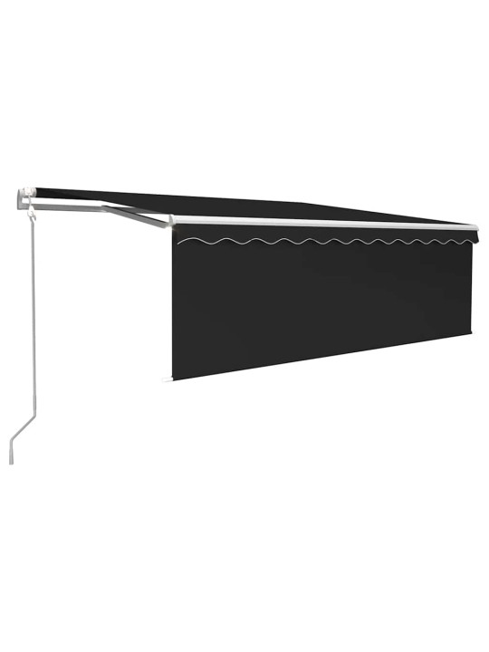 Izvelkama markīze ar žalūziju, 4x3 m, automātiska, pelēka