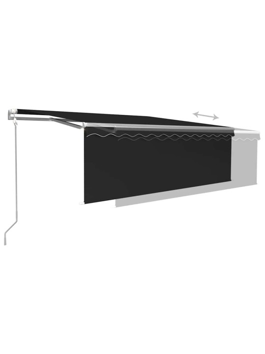 Izvelkama markīze ar žalūziju, 4x3 m, automātiska, pelēka