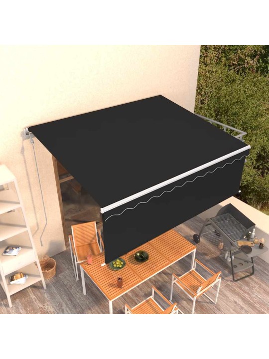 Izvelkama markīze ar žalūziju, 4x3 m, automātiska, pelēka
