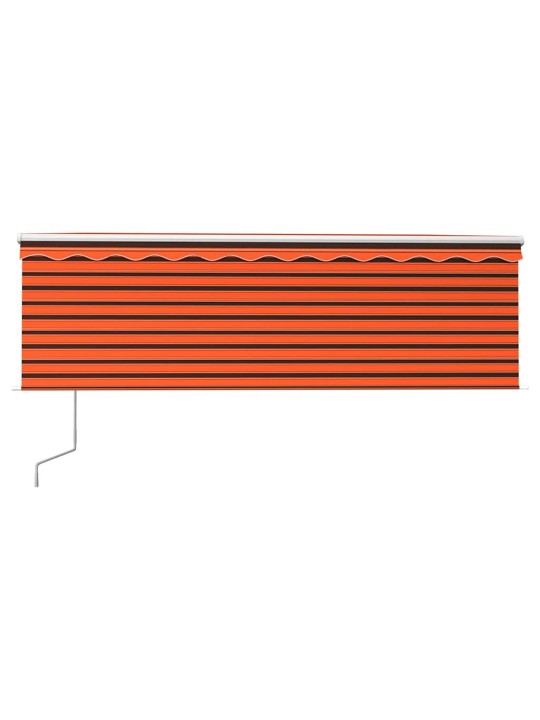 Izvelkama markīze ar žalūziju, 4x3 m, automātiska, oranži brūna