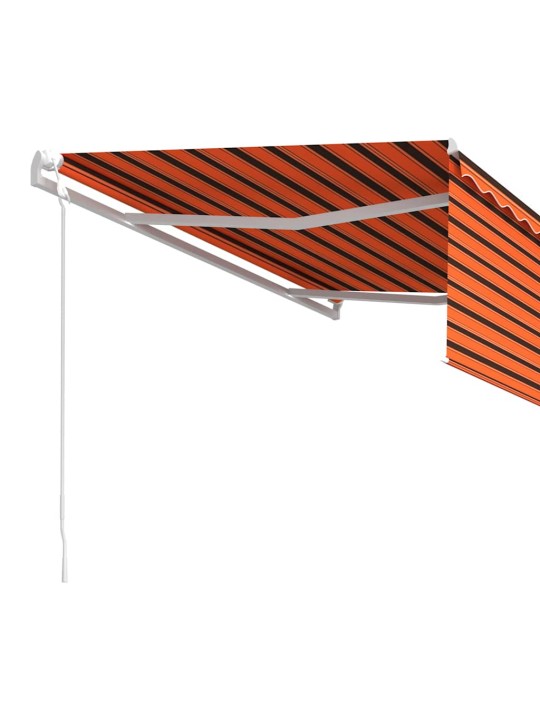 Izvelkama markīze ar žalūziju, 4x3 m, automātiska, oranži brūna