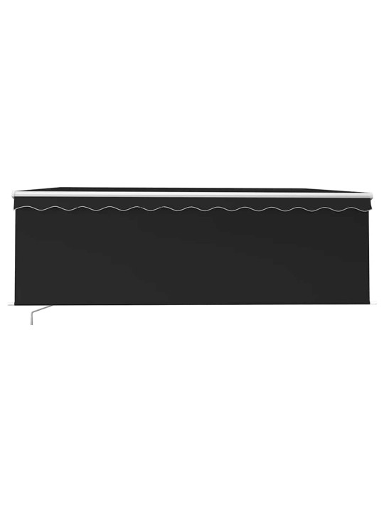 Izvelkama markīze ar žalūziju, led, 4,5x3 m, manuāla, pelēka