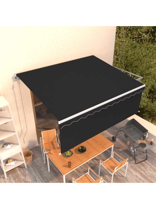 Izvelkama markīze ar žalūziju, 4,5x3 m, automātiska, pelēka