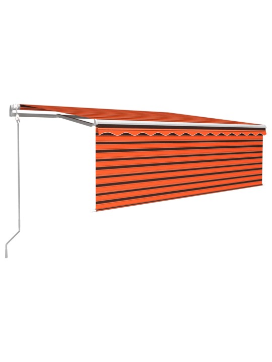 Izvelkama markīze ar žalūziju, 4,5x3 m, oranži brūna