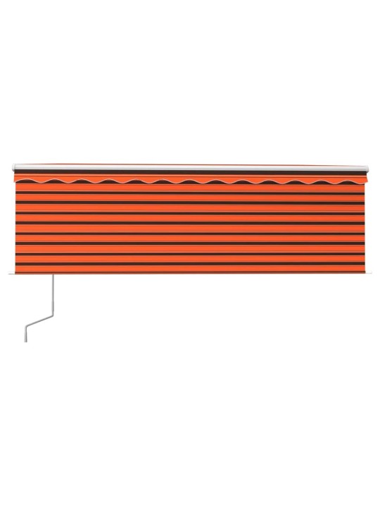 Izvelkama markīze ar žalūziju, 4,5x3 m, oranži brūna