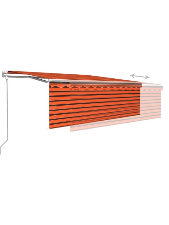 Markīze ar žalūziju, led, vēja sensoru, 4,5x3 m, oranži brūna