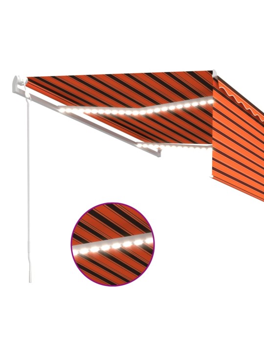 Markīze ar žalūziju, led, vēja sensoru, 4,5x3 m, oranži brūna