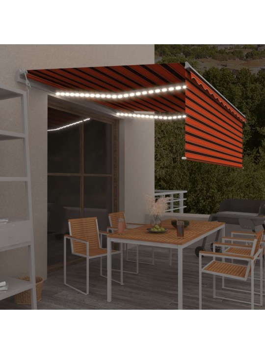 Markīze ar žalūziju, led, vēja sensoru, 4,5x3 m, oranži brūna