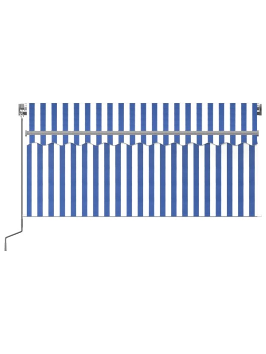 Izvelkama markīze ar žalūziju, led, 3x2,5m, manuāla, zili balta