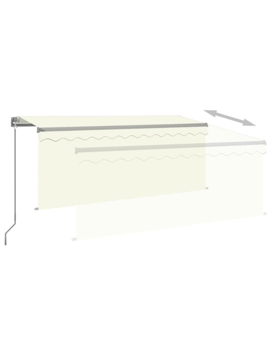 Izvelkama markīze ar žalūziju, led, 3x2,5m, manuāla, krēmkrāsas