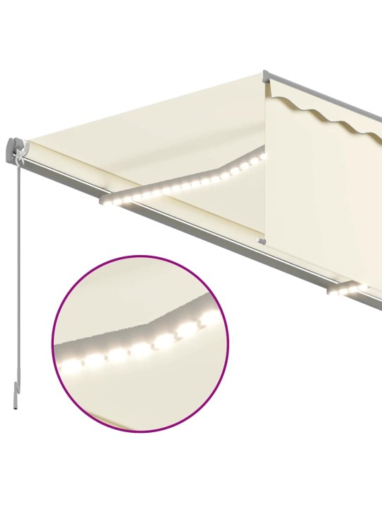 Izvelkama markīze ar žalūziju, led, 3x2,5m, manuāla, krēmkrāsas