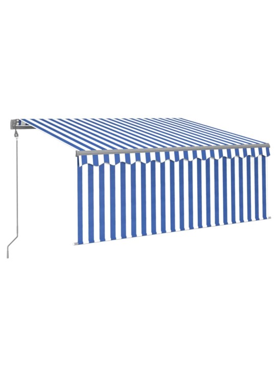 Izvelkama markīze ar žalūziju, 3x2,5 m, automātiska, zili balta
