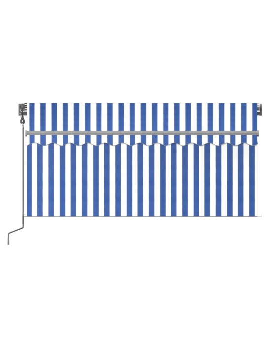 Izvelkama markīze ar žalūziju, 3x2,5 m, automātiska, zili balta