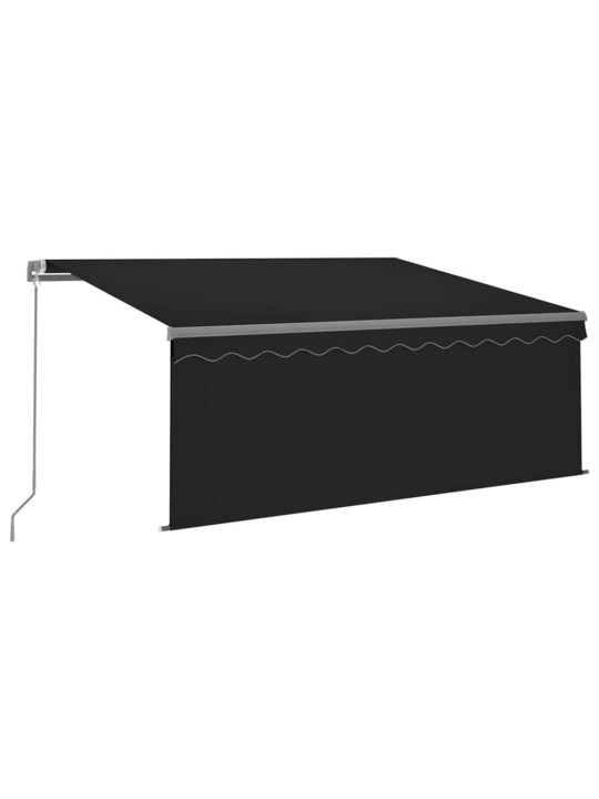 Izvelkama markīze ar žalūziju, led, 3,5x2,5 m, manuāla, pelēka