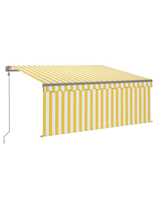 Izvelkama markīze ar žalūziju, 3,5x2,5 m, dzeltenbalta