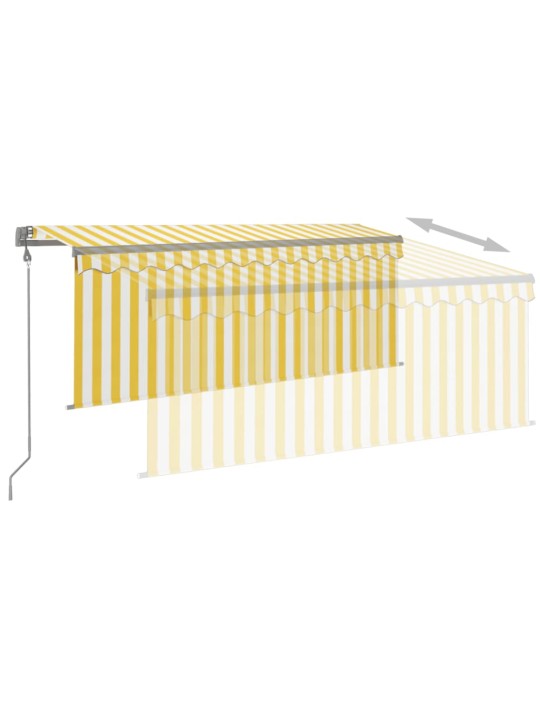 Izvelkama markīze ar žalūziju, 3,5x2,5 m, dzeltenbalta