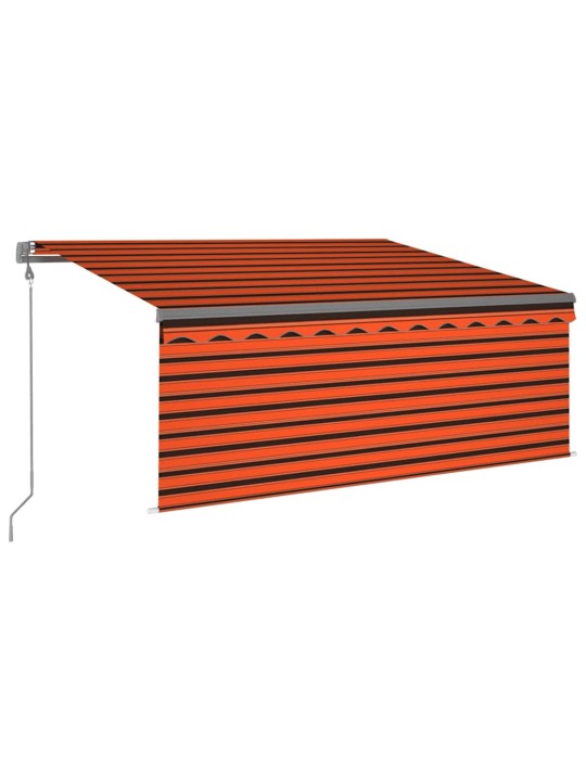 Izvelkama markīze ar žalūziju, 3,5x2,5 m, oranži brūna