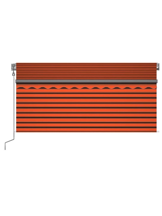 Izvelkama markīze ar žalūziju, 3,5x2,5 m, oranži brūna