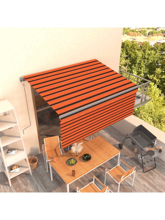 Izvelkama markīze ar žalūziju, 3,5x2,5 m, oranži brūna