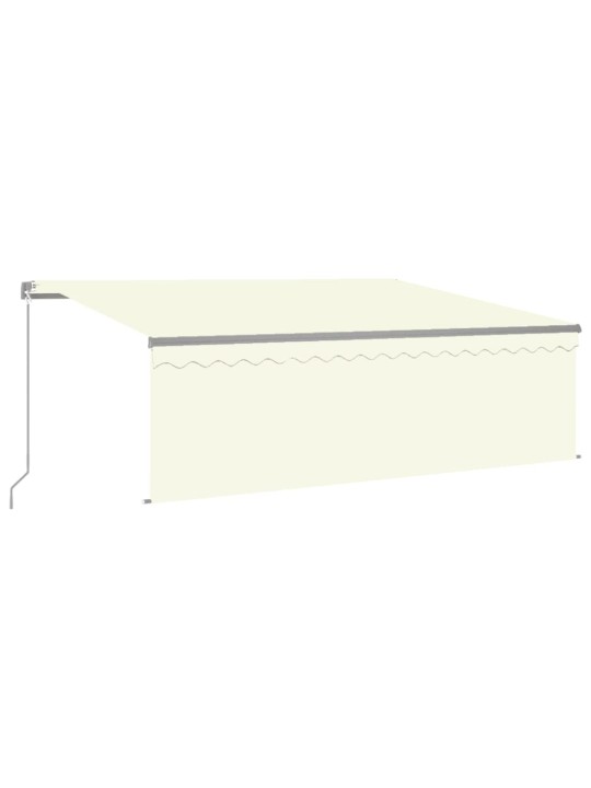 Izvelkama markīze ar žalūziju, 4x3 m, manuāla, krēmkrāsas